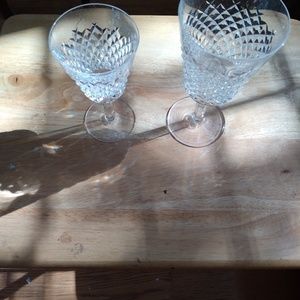 Waterford crystal, pattern Alana. Wine and Water goblets.